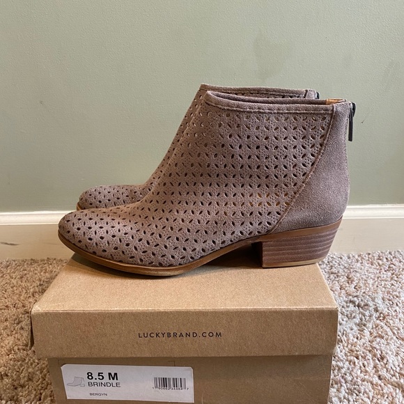 Like New~ Lucky Brand “Bergyn” perforated bootie - Picture 1 of 10